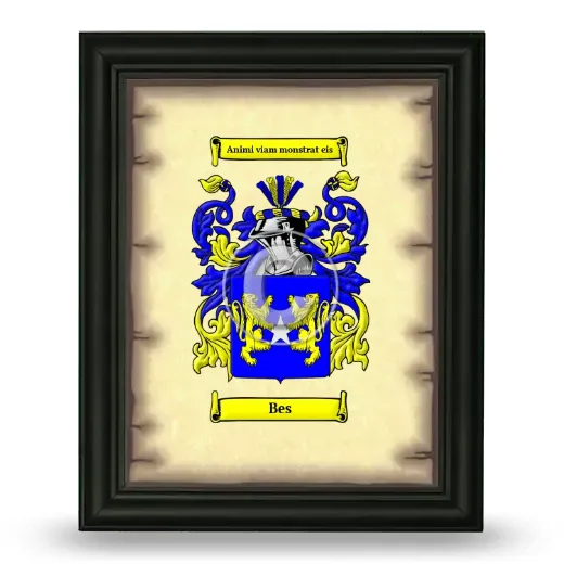 Bes Coat of Arms Framed - Black