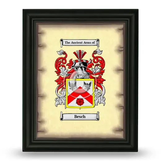 Besch Coat of Arms Framed - Black