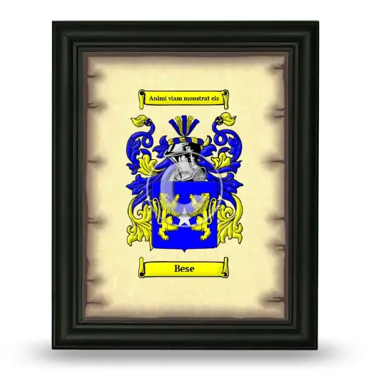 Bese Coat of Arms Framed - Black