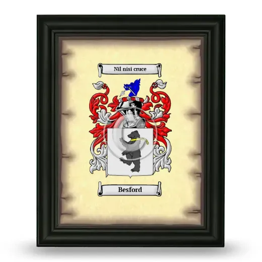 Besford Coat of Arms Framed - Black