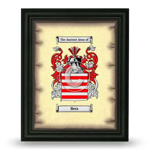 Bess Coat of Arms Framed - Black