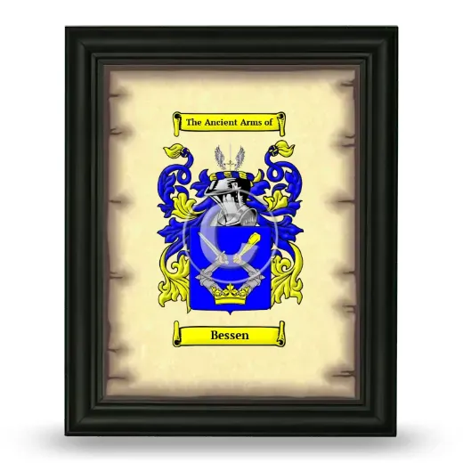 Bessen Coat of Arms Framed - Black