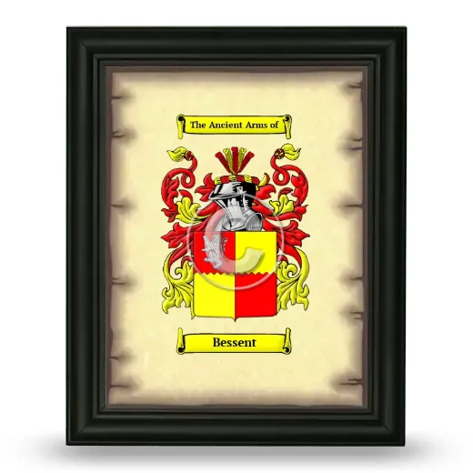 Bessent Coat of Arms Framed - Black