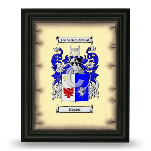 Besser Coat of Arms Framed - Black