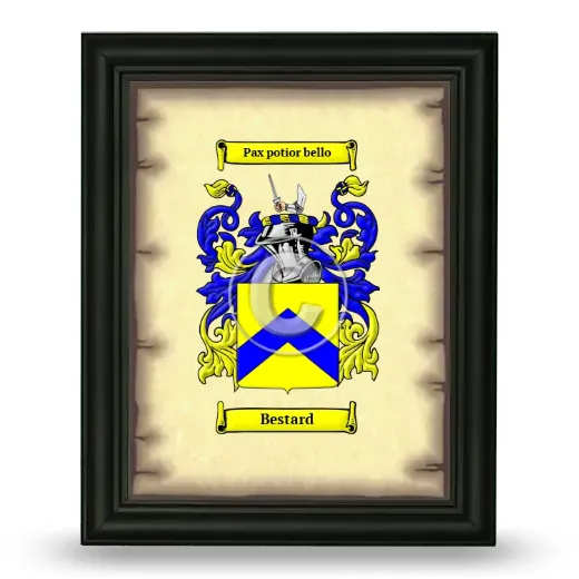 Bestard Coat of Arms Framed - Black