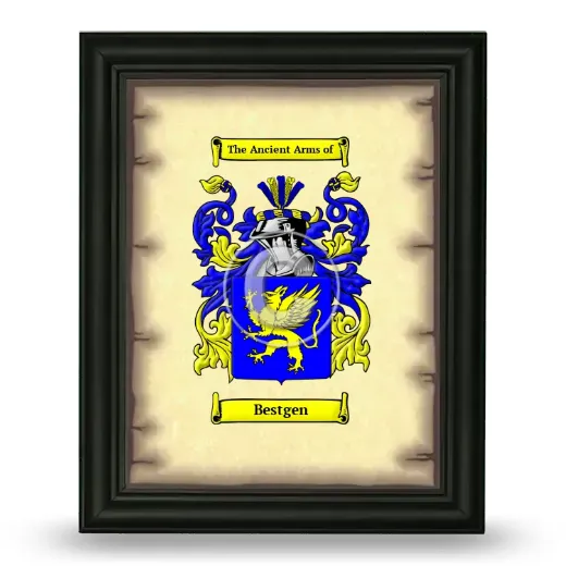 Bestgen Coat of Arms Framed - Black