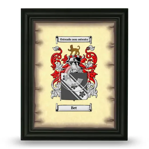 Bet Coat of Arms Framed - Black