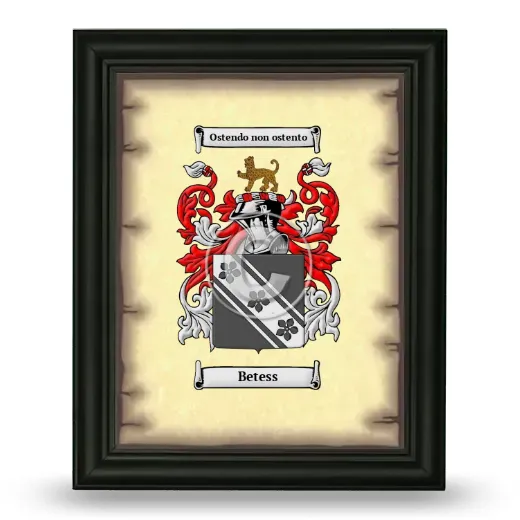 Betess Coat of Arms Framed - Black