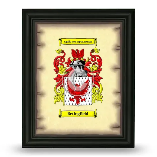 Betingfield Coat of Arms Framed - Black
