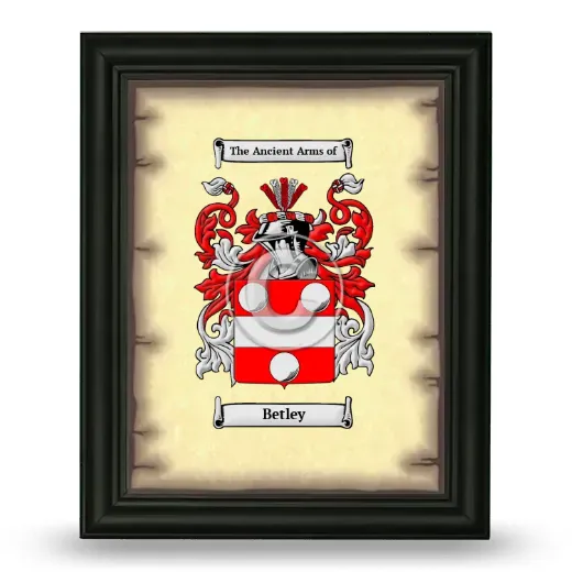 Betley Coat of Arms Framed - Black