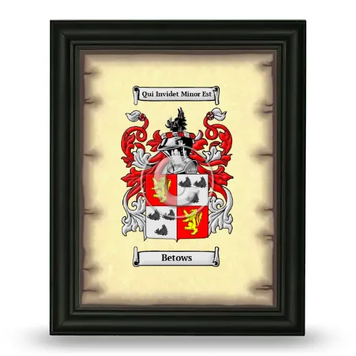 Betows Coat of Arms Framed - Black