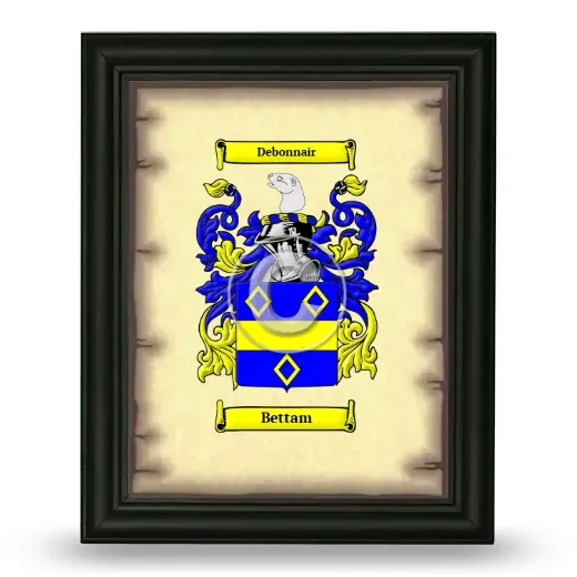 Bettam Coat of Arms Framed - Black