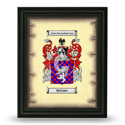 Bettner Coat of Arms Framed - Black