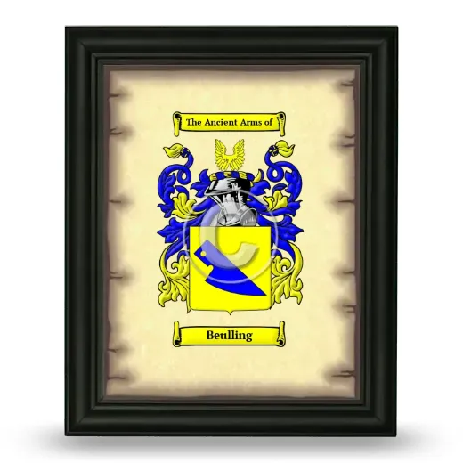 Beulling Coat of Arms Framed - Black