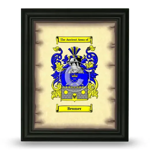 Beumer Coat of Arms Framed - Black