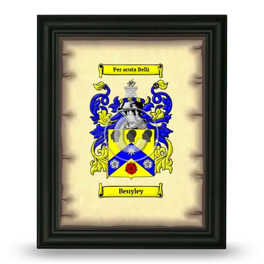 Beuyley Coat of Arms Framed - Black
