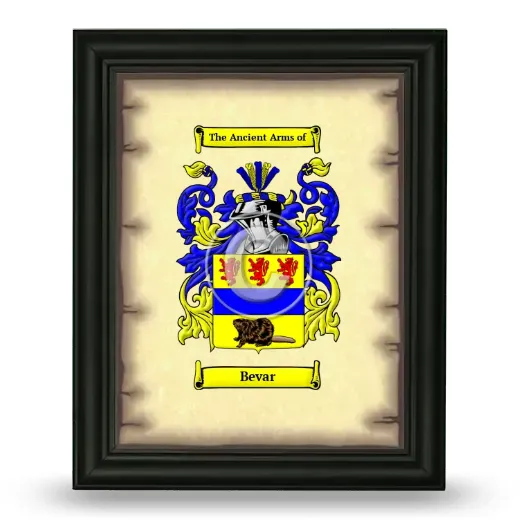 Bevar Coat of Arms Framed - Black