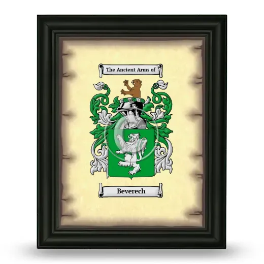 Beverech Coat of Arms Framed - Black