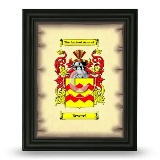 Beverel Coat of Arms Framed - Black