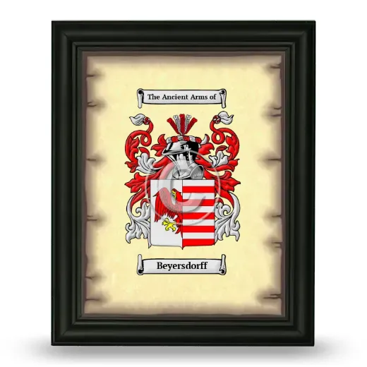 Beyersdorff Coat of Arms Framed - Black