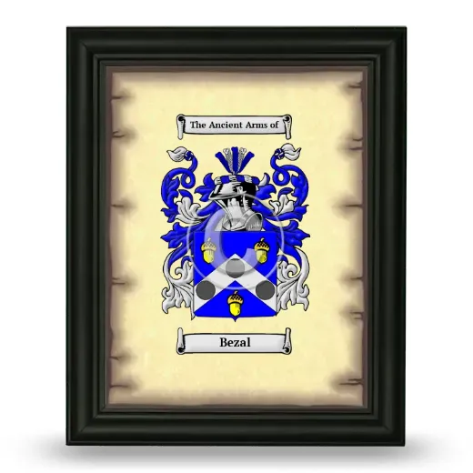 Bezal Coat of Arms Framed - Black