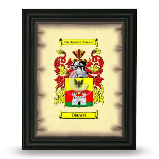 Biancci Coat of Arms Framed - Black