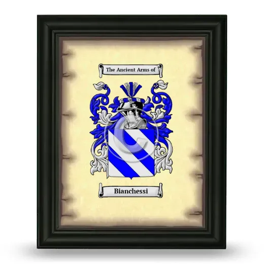Bianchessi Coat of Arms Framed - Black