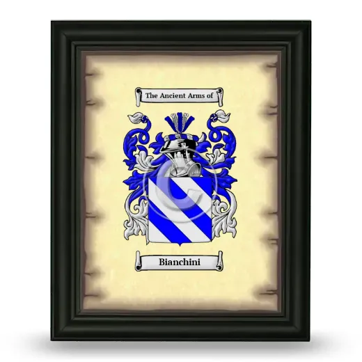 Bianchini Coat of Arms Framed - Black
