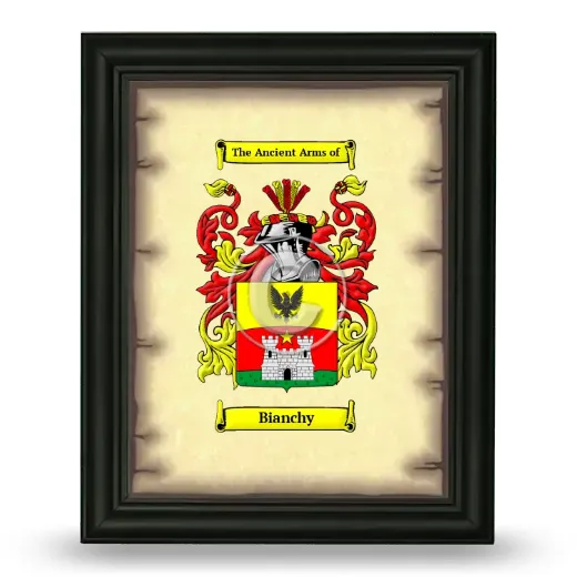 Bianchy Coat of Arms Framed - Black
