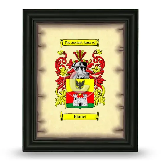 Bianci Coat of Arms Framed - Black