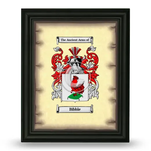 Bibble Coat of Arms Framed - Black