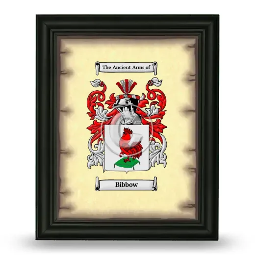 Bibbow Coat of Arms Framed - Black