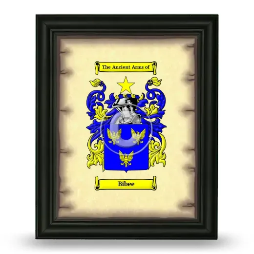 Bibee Coat of Arms Framed - Black