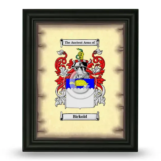 Bickold Coat of Arms Framed - Black