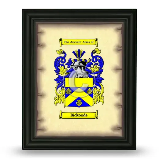 Bickoode Coat of Arms Framed - Black