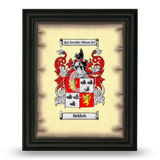 Biddoh Coat of Arms Framed - Black