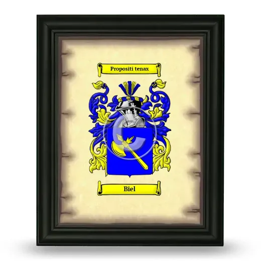 Biel Coat of Arms Framed - Black