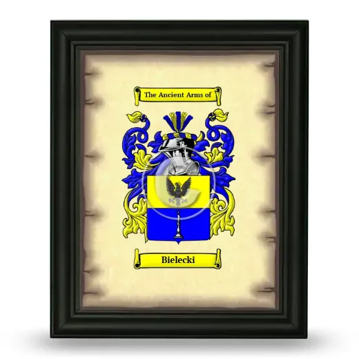 Bielecki Coat of Arms Framed - Black