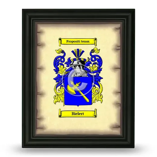 Bielert Coat of Arms Framed - Black