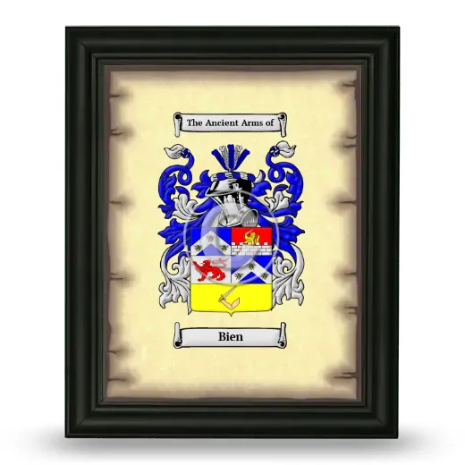 Bien Coat of Arms Framed - Black
