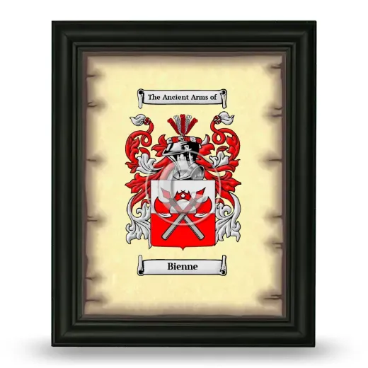 Bienne Coat of Arms Framed - Black