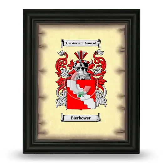 Bierbower Coat of Arms Framed - Black