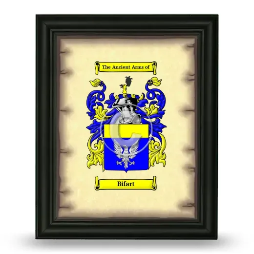 Bifart Coat of Arms Framed - Black