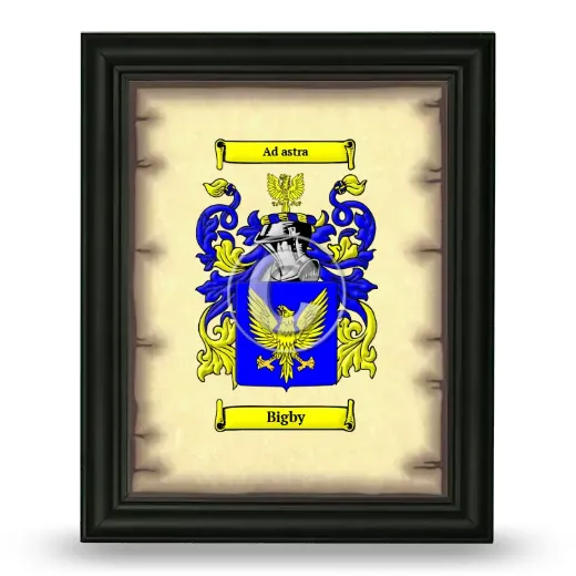 Bigby Coat of Arms Framed - Black