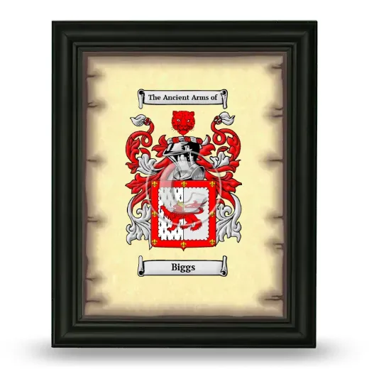Biggs Coat of Arms Framed - Black