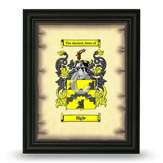 Bigle Coat of Arms Framed - Black