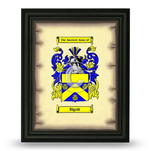 Bigoit Coat of Arms Framed - Black