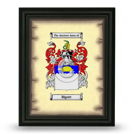Bigott Coat of Arms Framed - Black