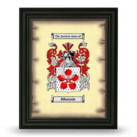 Bihannie Coat of Arms Framed - Black
