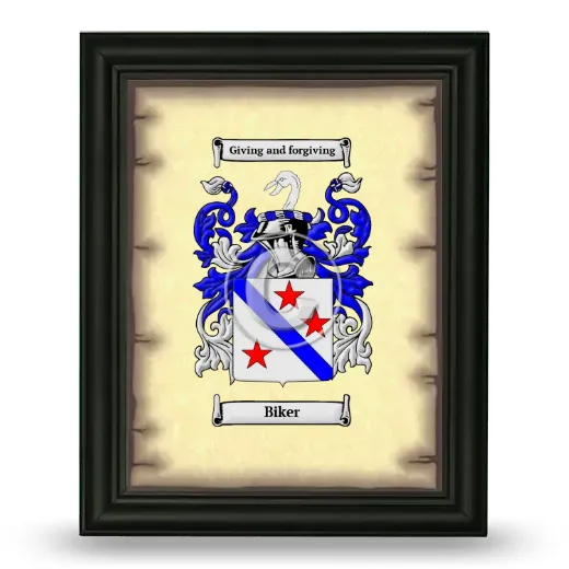 Biker Coat of Arms Framed - Black